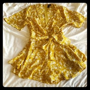 Windsor - Small - Yellow Skirted Playsuit